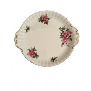 Cake Plate Royal Albert Prairie Rose Handled Cake Dish cod3